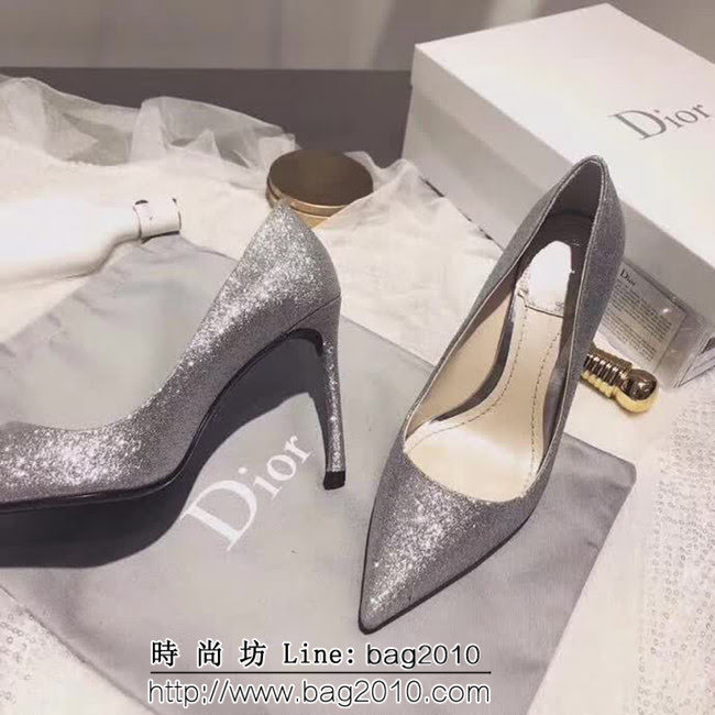 DIOR迪奧 馬蹄跟原版鞋 格利特材質 高跟鞋 QZS1875